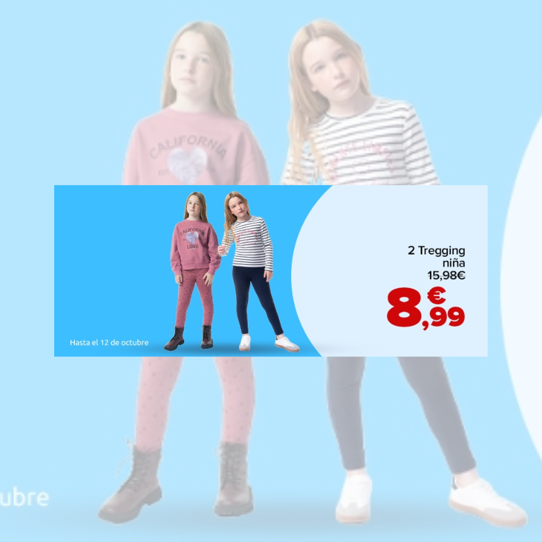 2 Tregging niña por 8,99€ en Carrefour